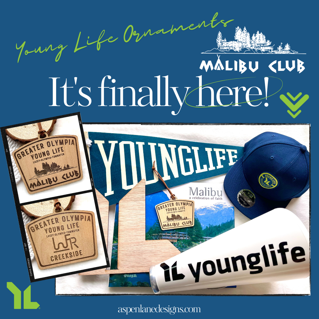 Greater Olympia Young Life Malibu Camp and WFR Creekside Camp Ornaments