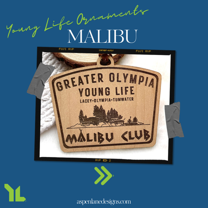 Greater Olympia Young Life Malibu Camp and WFR Creekside Camp Ornaments