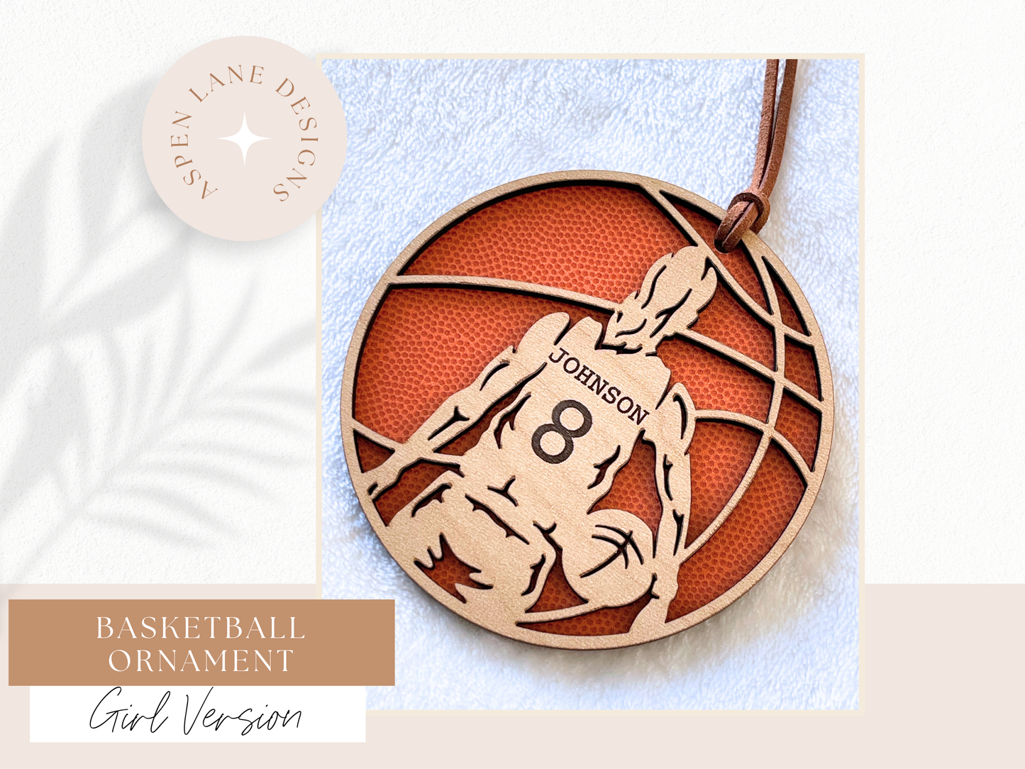 Personalized Basketball Christmas Ornament, Basketball Player, Girl Basketball Ornament, Senior Basketball, Sports Ornament, Basketball Fan