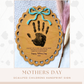 Mothers Day Handprint Sign, Handprint Mom Gift, Grandma Gift, Baby or Kids Handprint Keepsake, DIY Mothers Day Gift, Art And Craft Project