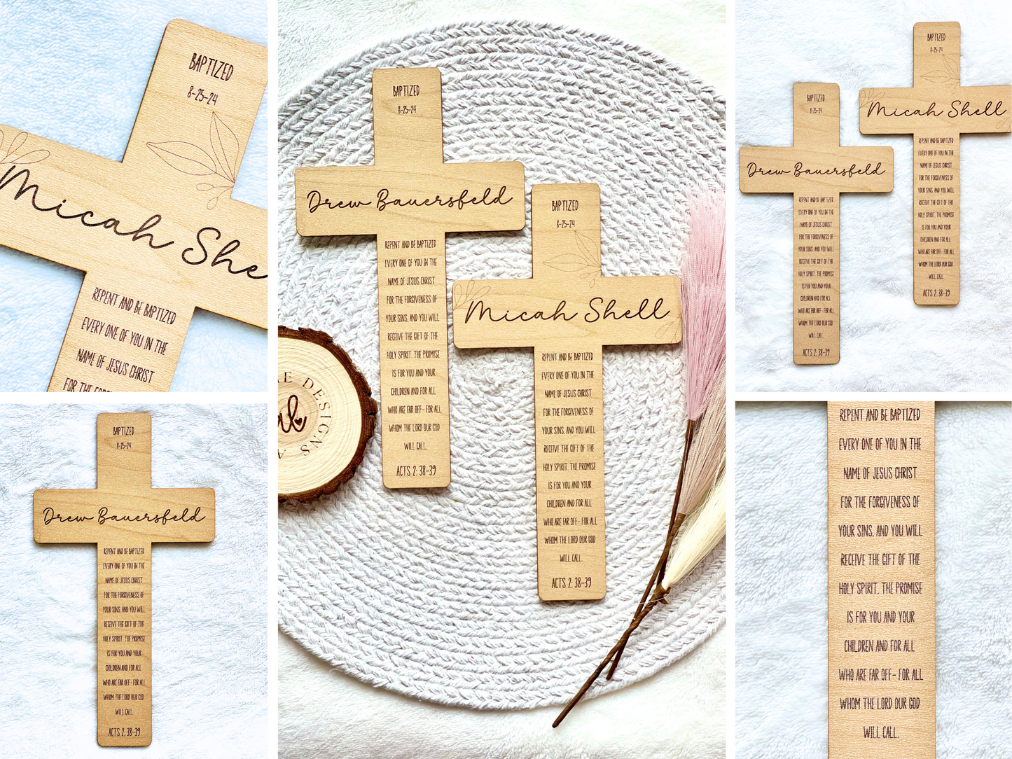 Personalized Baptism Wooden Wall Cross | Baptism Gift| Baptism Gift For Boy, Girl and Teen