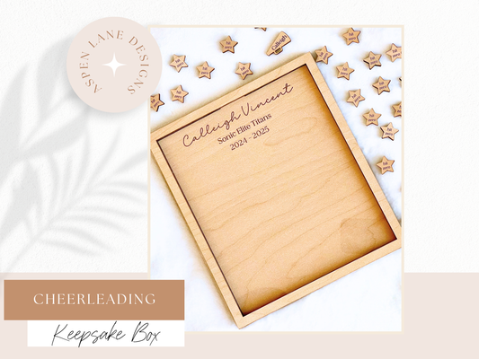 Cheerleading Keepsake Memory Box