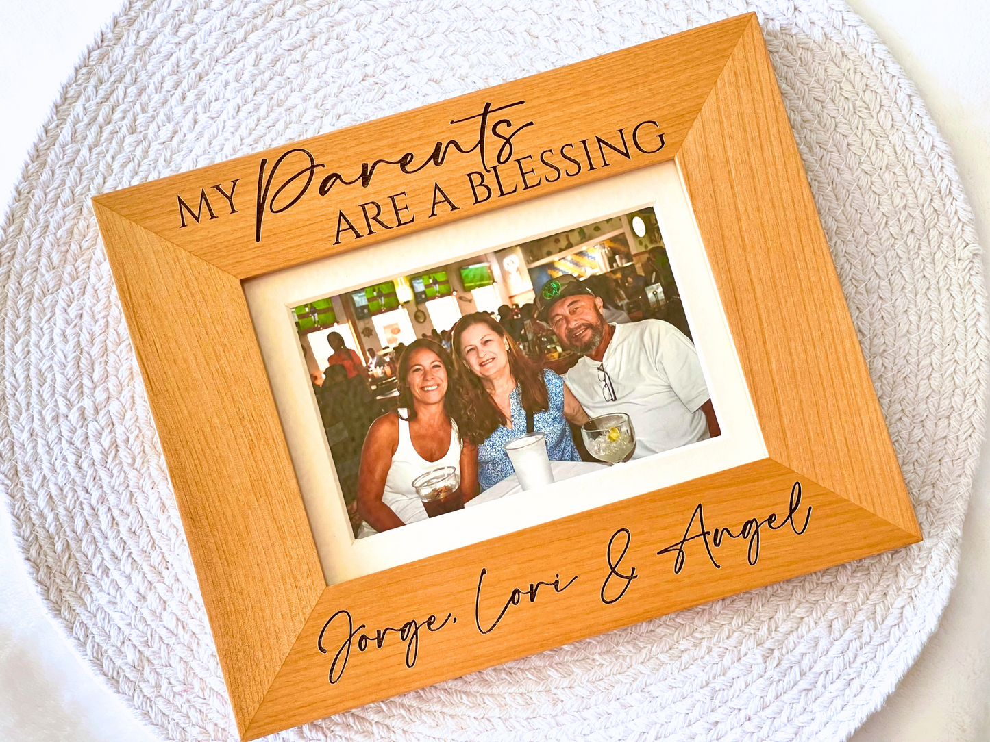 Family Picture Frame, Family Photo Frame, Parents Picture Frame, Custom Family Frame, Family Name Frame, Personalized Picture Frame, 4x6