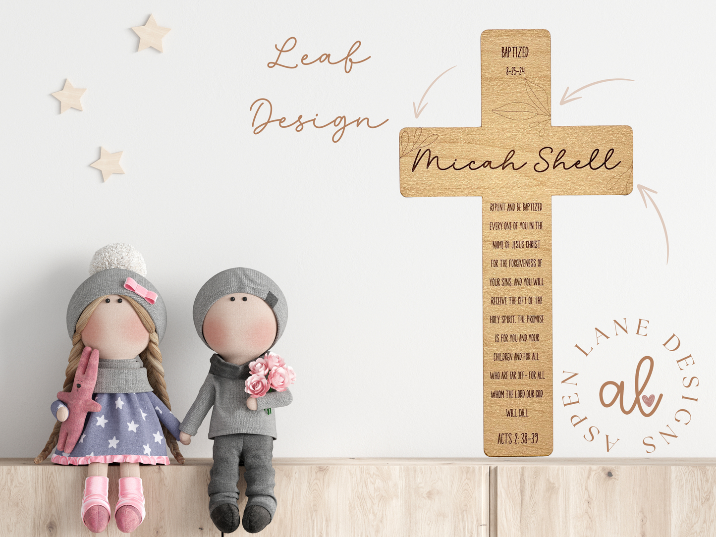 Personalized Baptism Wooden Wall Cross | Baptism Gift| Baptism Gift For Boy, Girl and Teen