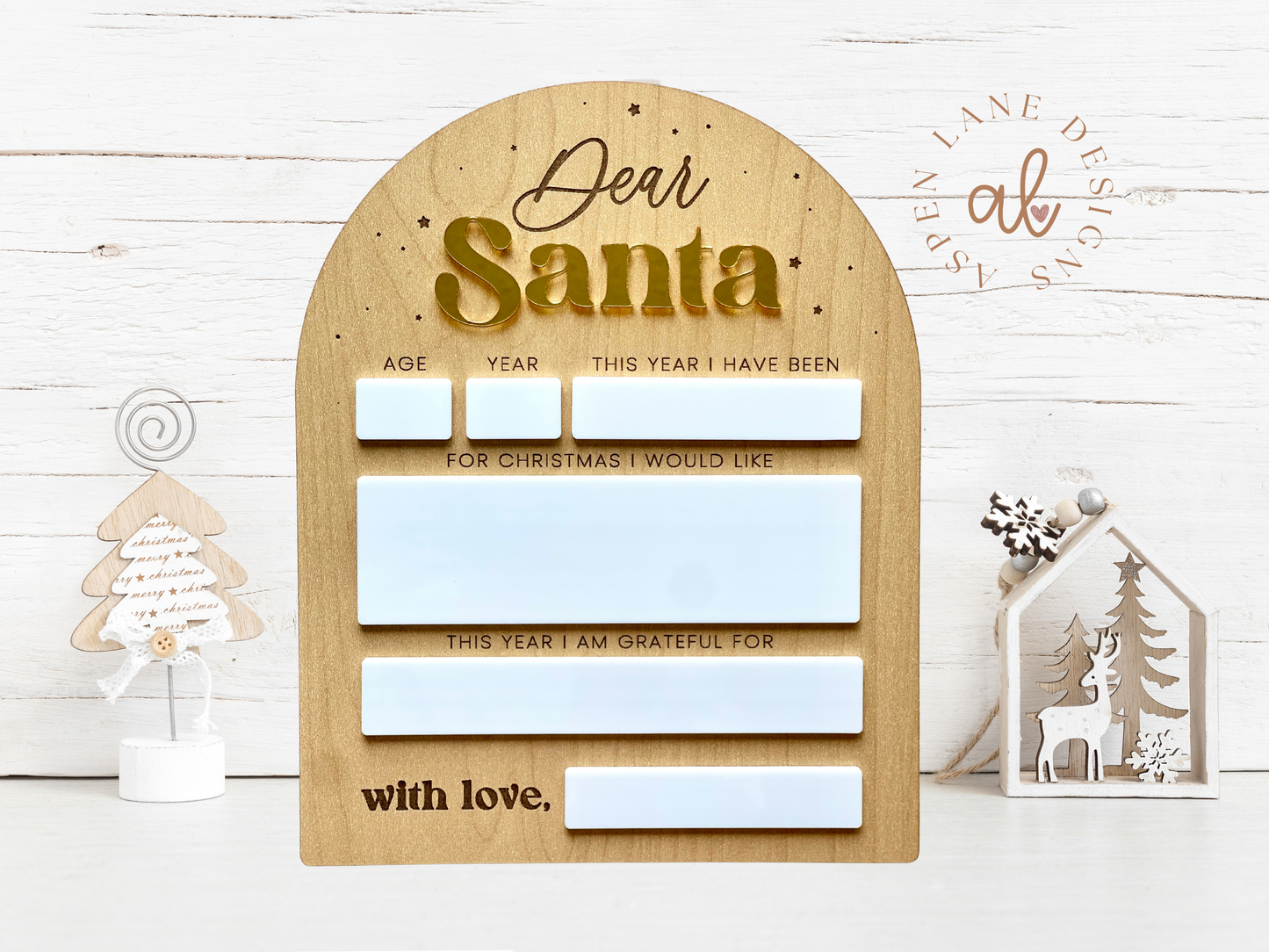 Dear Santa Sign, Dear Santa Board, Christmas List, Santa Letter Sign, Santa Wish List, Kids Letter to Santa, Christmas Wish List, Dry Erase Board