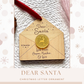 Letter To Santa Ornament, Santa List Envelope Ornament, Dear Santa Letter Wooden Ornament, Personalized Christmas List Ornament, North Pole