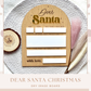 Dear Santa Sign, Dear Santa Board, Christmas List, Santa Letter Sign, Santa Wish List, Kids Letter to Santa, Christmas Wish List, Dry Erase Board