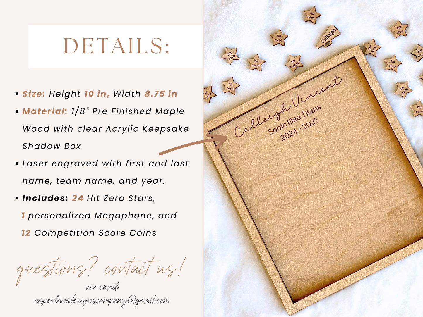 Cheerleading Keepsake Memory Box