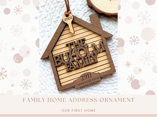 Our First Home Ornament, Our First Home Gift, Home Ornament, First House Ornament, New Home Ornament, Realtor Closing Gift, Family Home