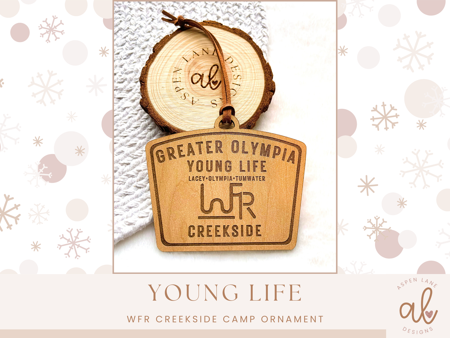 Greater Olympia Young Life Malibu Camp and WFR Creekside Camp Ornaments