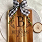 Engraved Acacia Charcuterie Board, Monogram, Established Last Name, Custom Cutting Board, Realtor Closing Gifts, Cheese Board, Wedding Gift, Serving Board 15.94 x 8.86