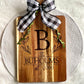 Engraved Acacia Charcuterie Board, Monogram, Established Last Name, Custom Cutting Board, Realtor Closing Gifts, Cheese Board, Wedding Gift, Serving Board 15.94 x 8.86