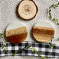 Personalized Engraved Acopa Marble and Acacia Wood Coasters, Gift For Wedding, Realtor Closing Gift