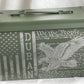 We The People Flag, Military Veteran Memorial Laser Engraved Ammo Box, Fallen Soldier Memorabilia Ammo Can, Ammunition Box, Veteran Gift