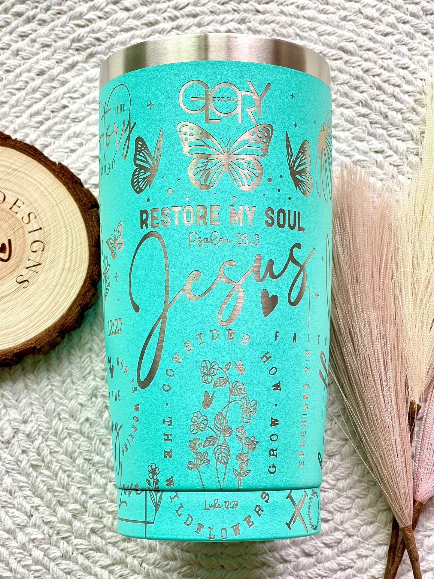 Restore My Soul Jesus Tumbler, Christian Tumbler, Faith Tumbler, Bible Tumbler, God Tumbler, Christian Travel Mug, Coffee and Jesus, Engraved