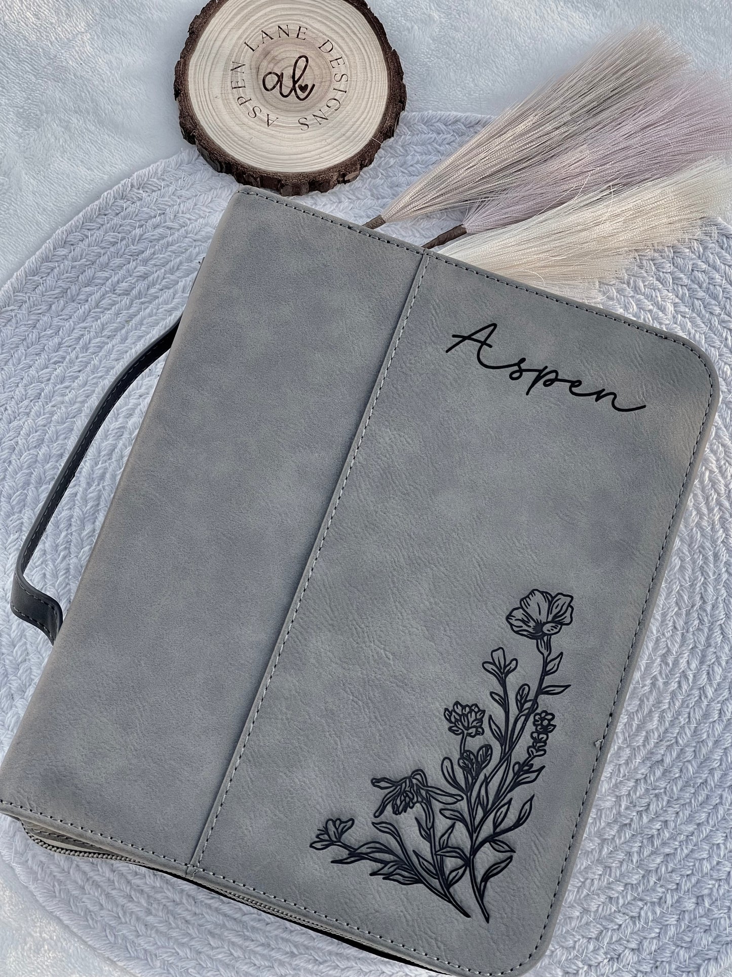 Beautiful Wildflower Bible Cover, Floral Bible, Personalized Bible Cover Women, Engraved Bible, Leatherette Bible, Bible Case, Book Cover