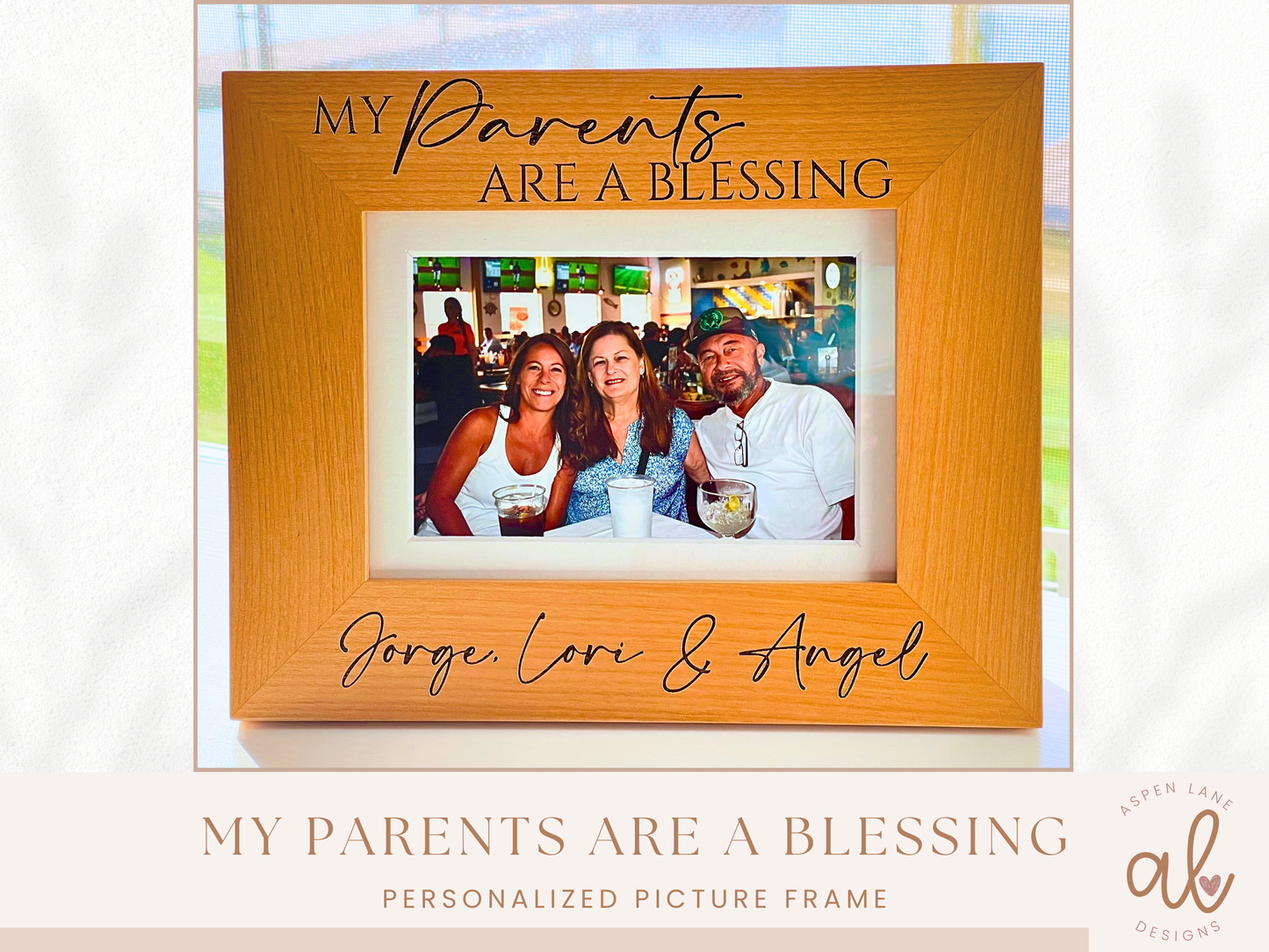 Family Picture Frame, Family Photo Frame, Parents Picture Frame, Custom Family Frame, Family Name Frame, Personalized Picture Frame, 4x6