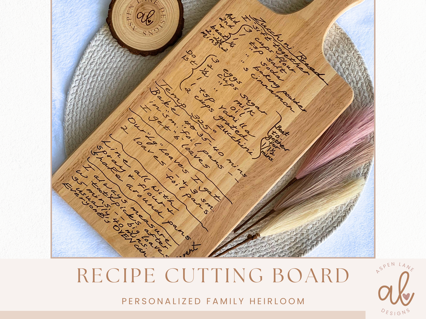 Recipe Cutting Board, Handwritten Recipe Cutting Board, Family Recipe Keepsake, Grandmas handwriting, Mothers Day Gift, Heirloom Recipe