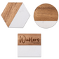 Personalized Engraved Acopa Marble and Acacia Wood Coasters, Gift For Wedding, Realtor Closing Gift