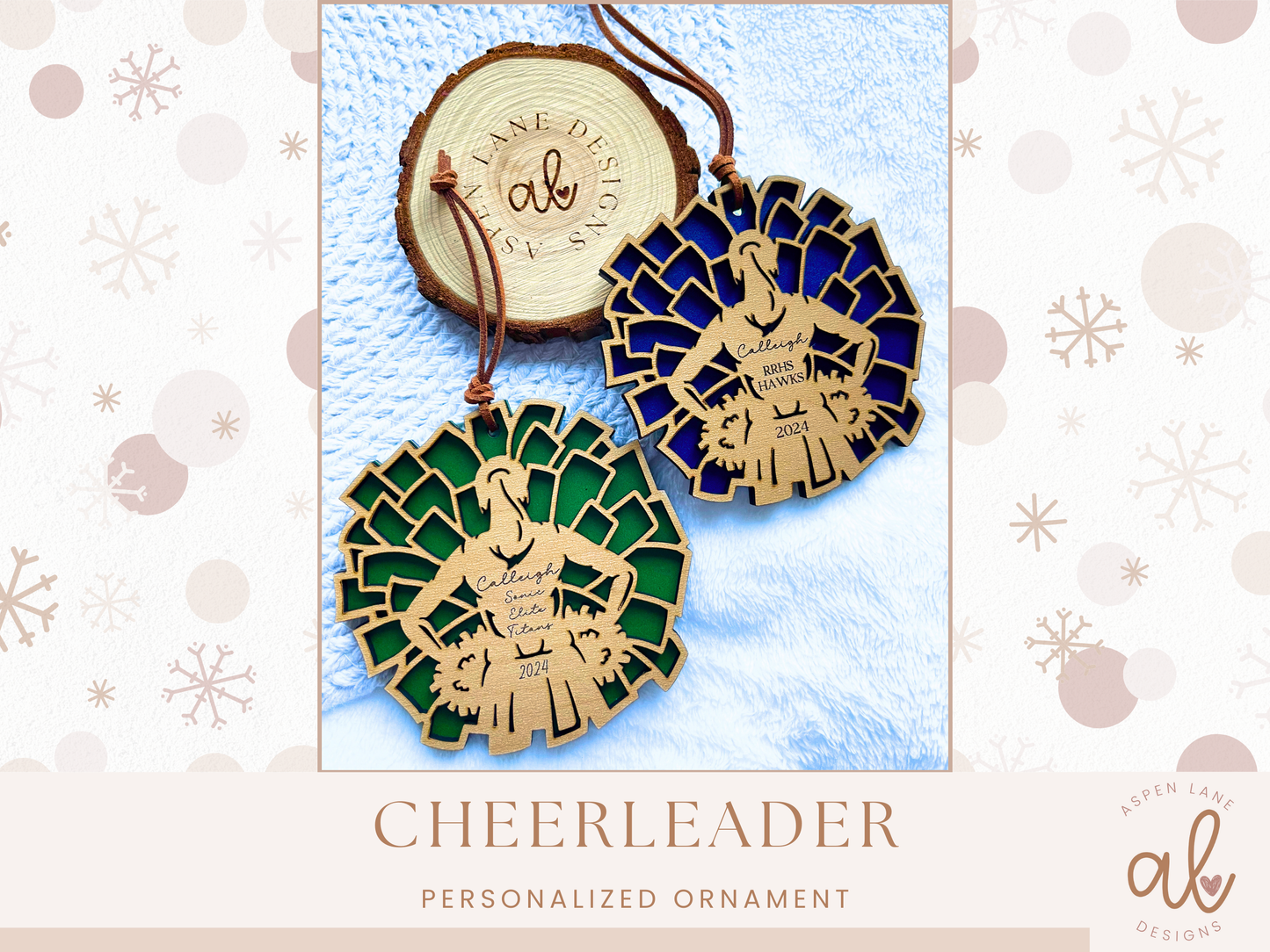 Cheerleader Ornament, Cheerleading Ornament, Cheer Coach Ornament, Gift for Cheerleader, Cheerleading Gift, Senior Cheer Gift, Cheer Team