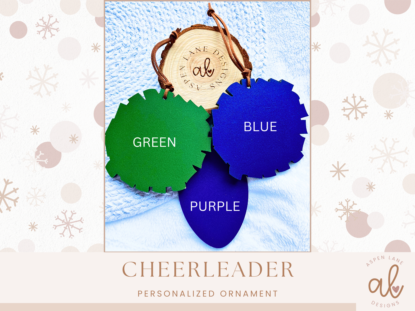 Cheerleader Ornament, Cheerleading Ornament, Cheer Coach Ornament, Gift for Cheerleader, Cheerleading Gift, Senior Cheer Gift, Cheer Team