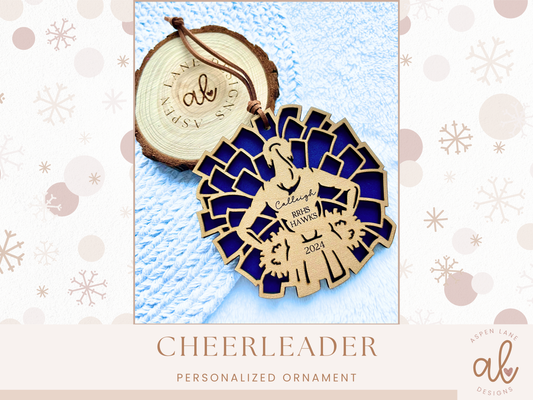 Cheerleader Ornament, Cheerleading Ornament, Cheer Coach Ornament, Gift for Cheerleader, Cheerleading Gift, Senior Cheer Gift, Cheer Team