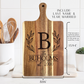 Engraved Acacia Charcuterie Board, Monogram, Established Last Name, Custom Cutting Board, Realtor Closing Gifts, Cheese Board, Wedding Gift, Serving Board 15.94 x 8.86